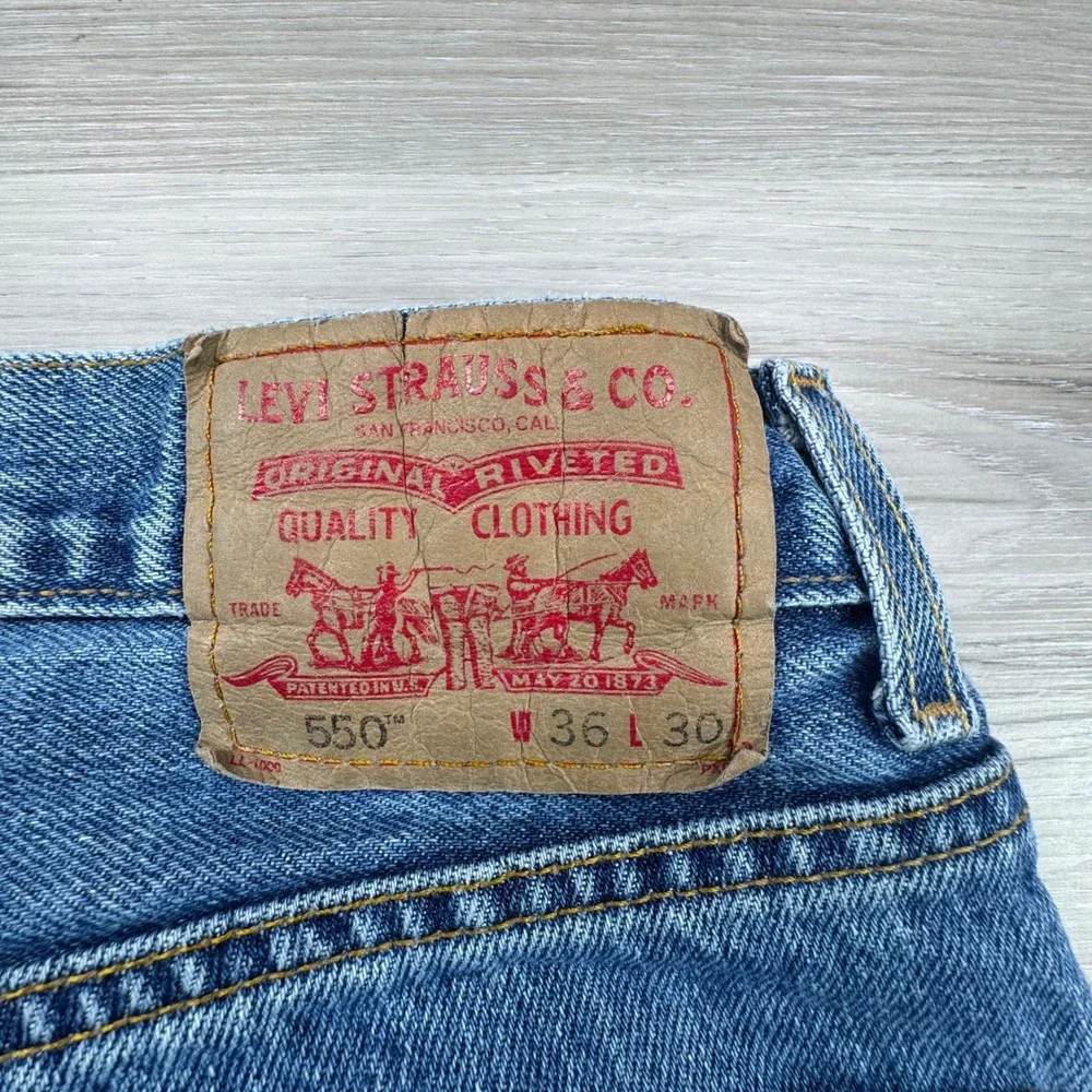 Vintage Y2K ‎ Levi's 550 Relaxed Fit Jeans Mens Blue Denim W36 L30